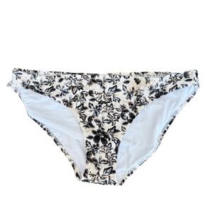 OLD NAVY Swim Bottoms Floral Size XL NWT Cream Black